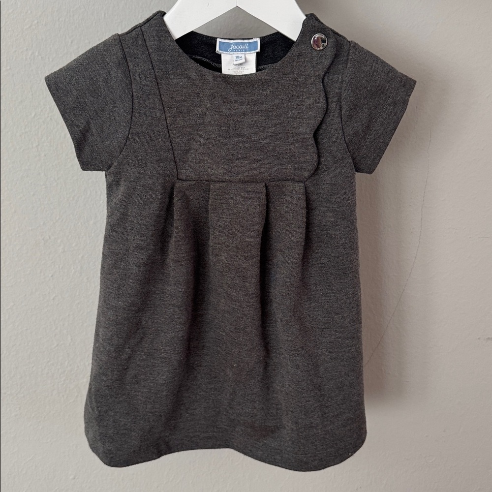 Jacadi Charcoal Short Sleeve Dress size 18M